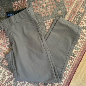 Men Grey Dickie Flex Pants Slim Tapered